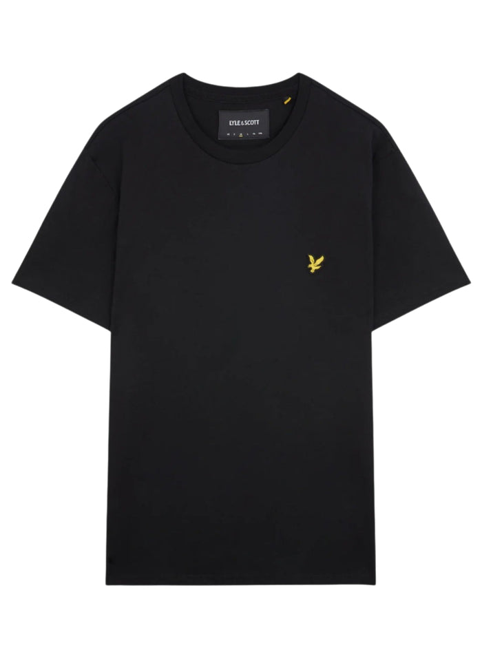 LYLE & SCOTT Cotton Crew Neck T-Shirt Jet Black - MAISONDEFASHION.COM