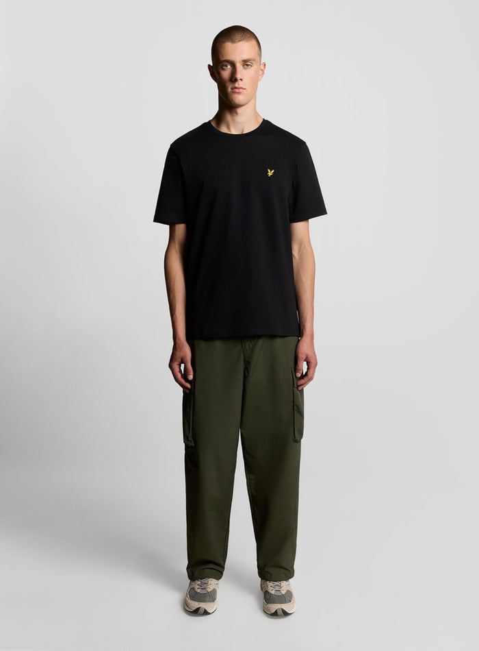 LYLE & SCOTT Cotton Crew Neck T-Shirt Jet Black - MAISONDEFASHION.COM