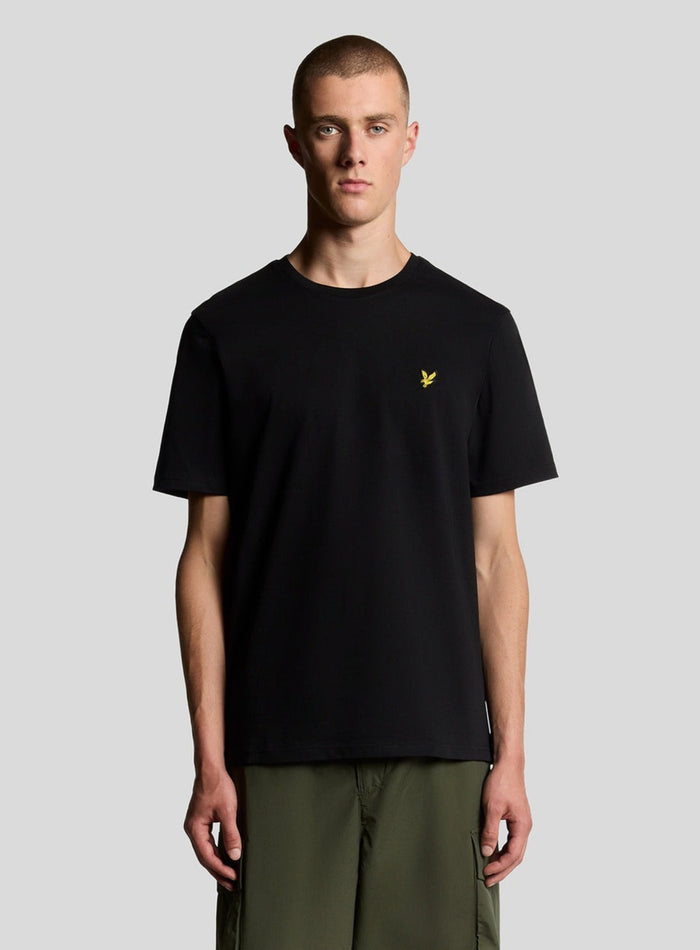 LYLE & SCOTT Cotton Crew Neck T-Shirt Jet Black - MAISONDEFASHION.COM