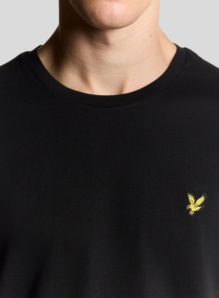 LYLE & SCOTT Cotton Crew Neck T-Shirt Jet Black - MAISONDEFASHION.COM