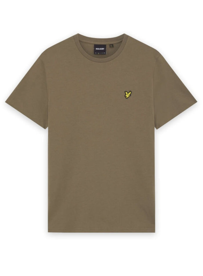 LYLE & SCOTT Cotton Crew Neck T-Shirt Khaki Ash - MAISONDEFASHION.COM