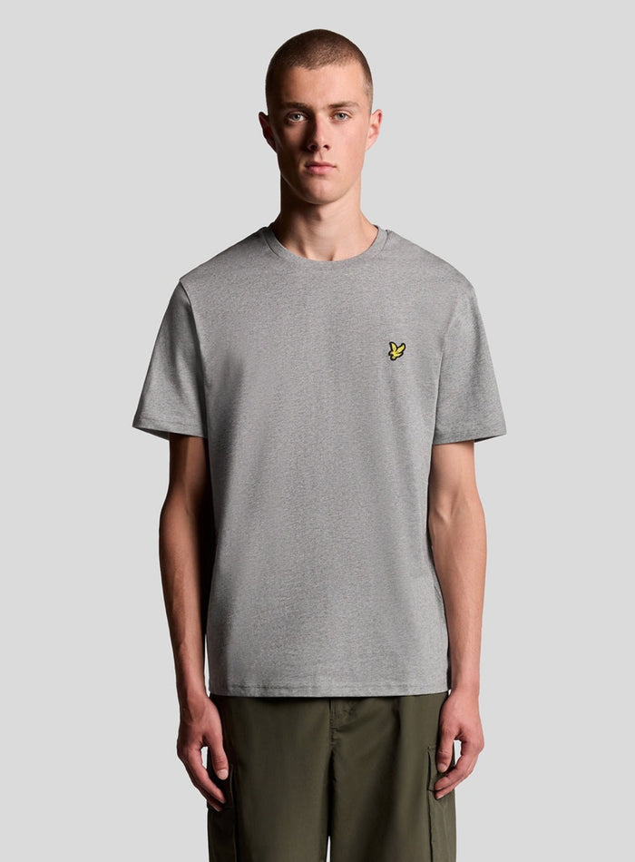 LYLE & SCOTT Cotton Crew Neck T-Shirt Mid Grey - MAISONDEFASHION.COM