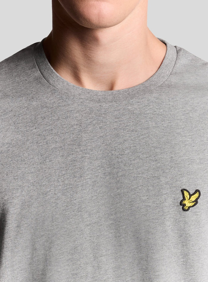 LYLE & SCOTT Cotton Crew Neck T-Shirt Mid Grey - MAISONDEFASHION.COM