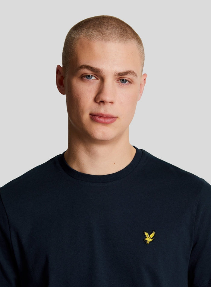 LYLE & SCOTT Cotton Crew Neck T-Shirt Navy - MAISONDEFASHION.COM