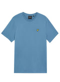 LYLE & SCOTT Cotton Crew Neck T-Shirt Ocean Sky - MAISONDEFASHION.COM