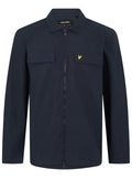 LYLE & SCOTT Cotton Long Sleeve Zip Overshirt Dark Navy - MAISONDEFASHION.COM