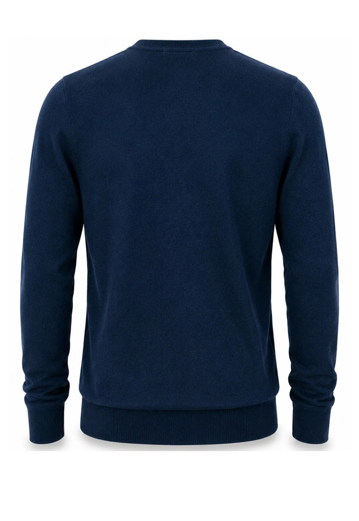 LYLE & SCOTT Cotton Merino Argyle Jumper Dark Navy Marl / Mid Navy Marl