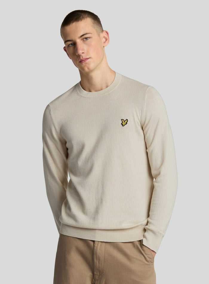 LYLE & SCOTT Cotton Merino Crew Neck Jumper Cove - MAISONDEFASHION.COM