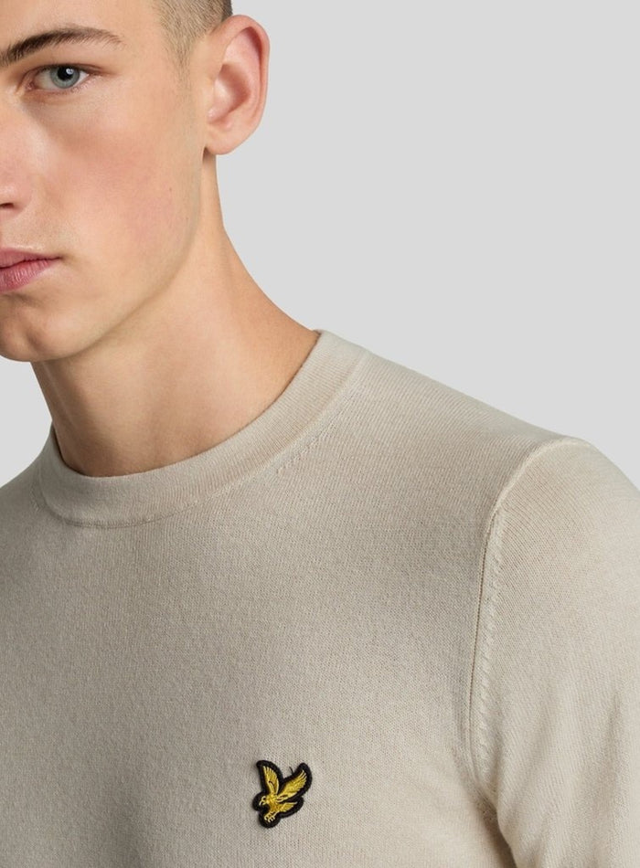 LYLE & SCOTT Cotton Merino Crew Neck Jumper Cove - MAISONDEFASHION.COM