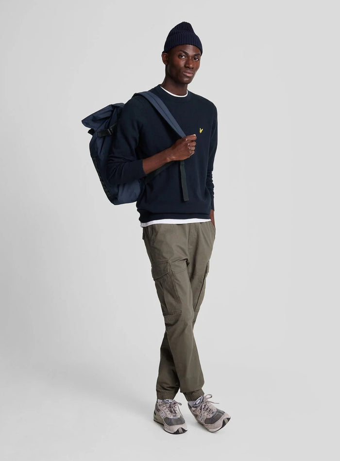 LYLE & SCOTT Cotton Merino Crew Neck Jumper Dark Navy - MAISONDEFASHION.COM