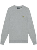 LYLE & SCOTT Cotton Merino Crew Neck Jumper Mid Grey - MAISONDEFASHION.COM