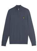 LYLE & SCOTT Cotton Merino Quarter Zip Jumper Graystone - MAISONDEFASHION.COM