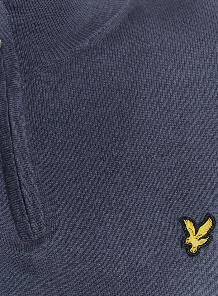 LYLE & SCOTT Cotton Merino Quarter Zip Jumper Graystone - MAISONDEFASHION.COM