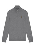 LYLE & SCOTT Cotton Merino Quarter Zip Jumper Mid Grey Marl - MAISONDEFASHION.COM