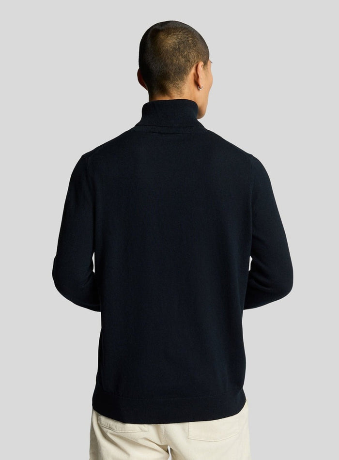 LYLE & SCOTT Cotton Merino Turtleneck Jumper Dark Navy - MAISONDEFASHION.COM