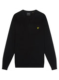 LYLE & SCOTT Cotton Merino V Neck Jumper Jet Black - MAISONDEFASHION.COM