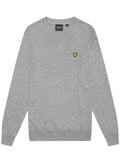 LYLE & SCOTT Cotton Merino V Neck Jumper Mid Grey Marl - MAISONDEFASHION.COM