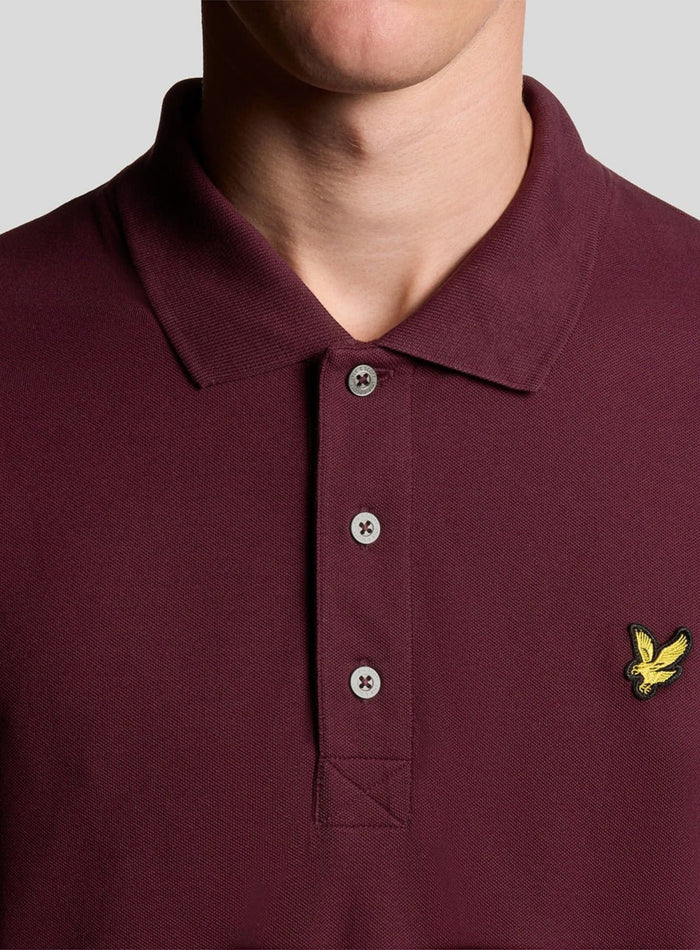 LYLE & SCOTT Cotton Polo Shirt Burgundy - MAISONDEFASHION.COM