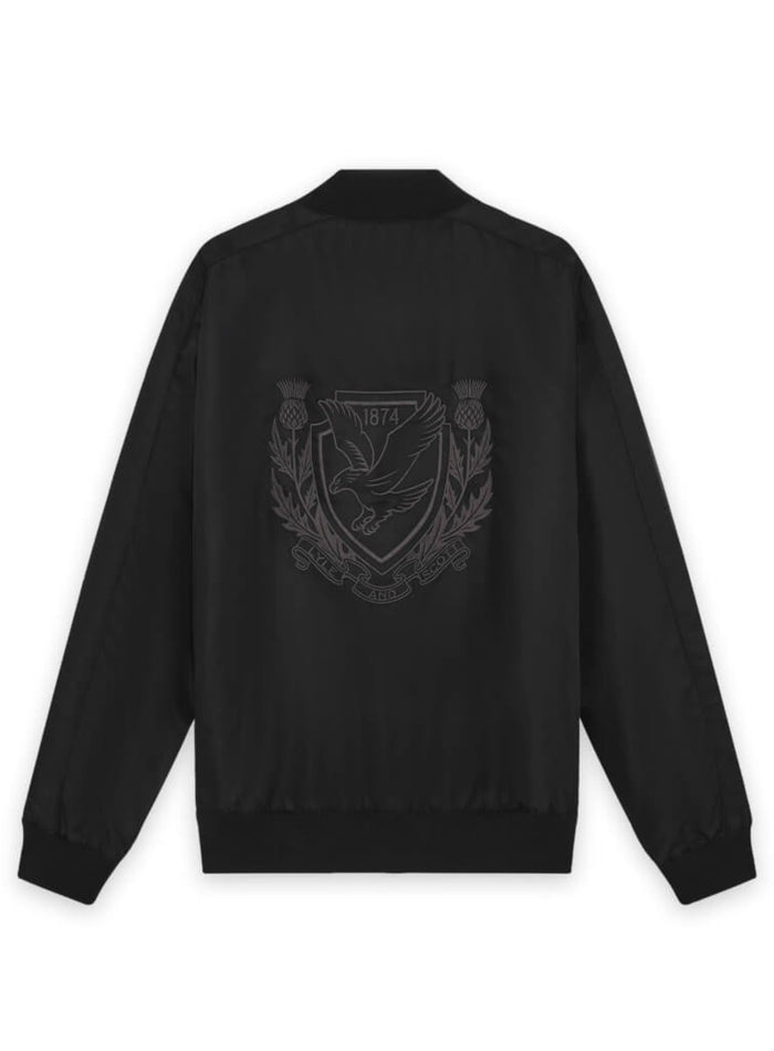 LYLE & SCOTT Crest Varsity Jacket Jet Black - MAISONDEFASHION.COM