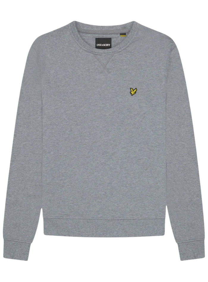 LYLE & SCOTT Crew Neck Sweatshirt Mid Grey Marl - MAISONDEFASHION.COM