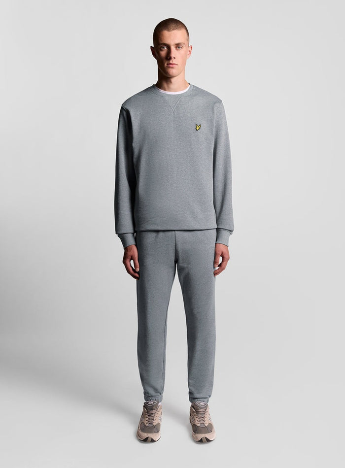 LYLE & SCOTT Crew Neck Sweatshirt Mid Grey Marl - MAISONDEFASHION.COM
