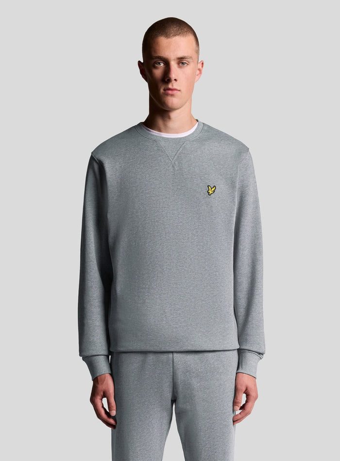 LYLE & SCOTT Crew Neck Sweatshirt Mid Grey Marl - MAISONDEFASHION.COM