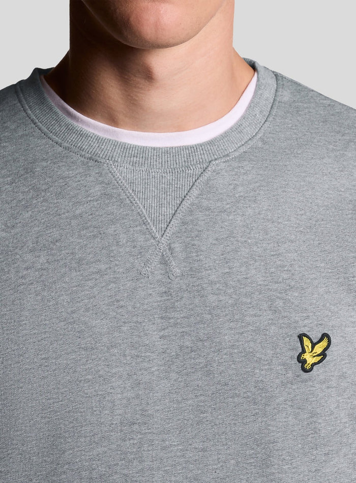 LYLE & SCOTT Crew Neck Sweatshirt Mid Grey Marl - MAISONDEFASHION.COM