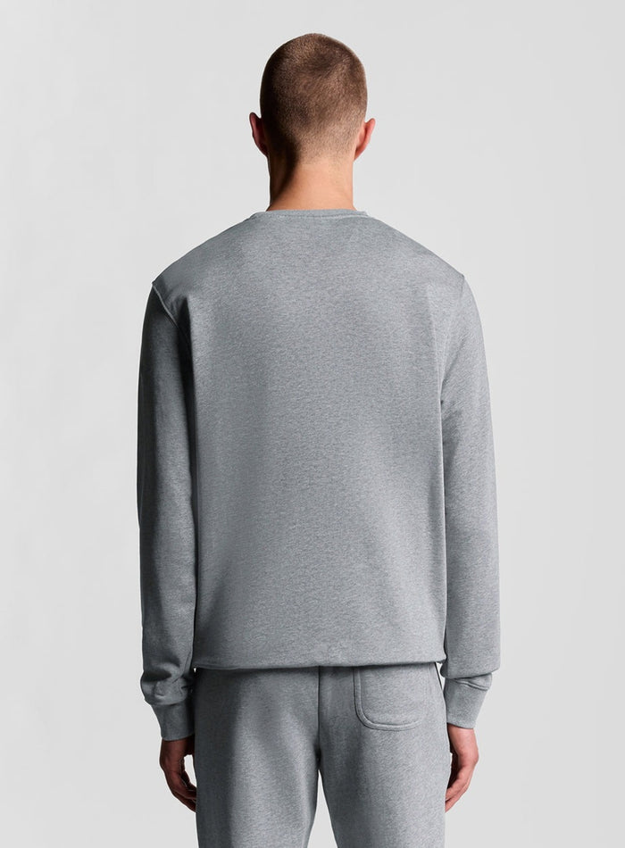LYLE & SCOTT Crew Neck Sweatshirt Mid Grey Marl - MAISONDEFASHION.COM