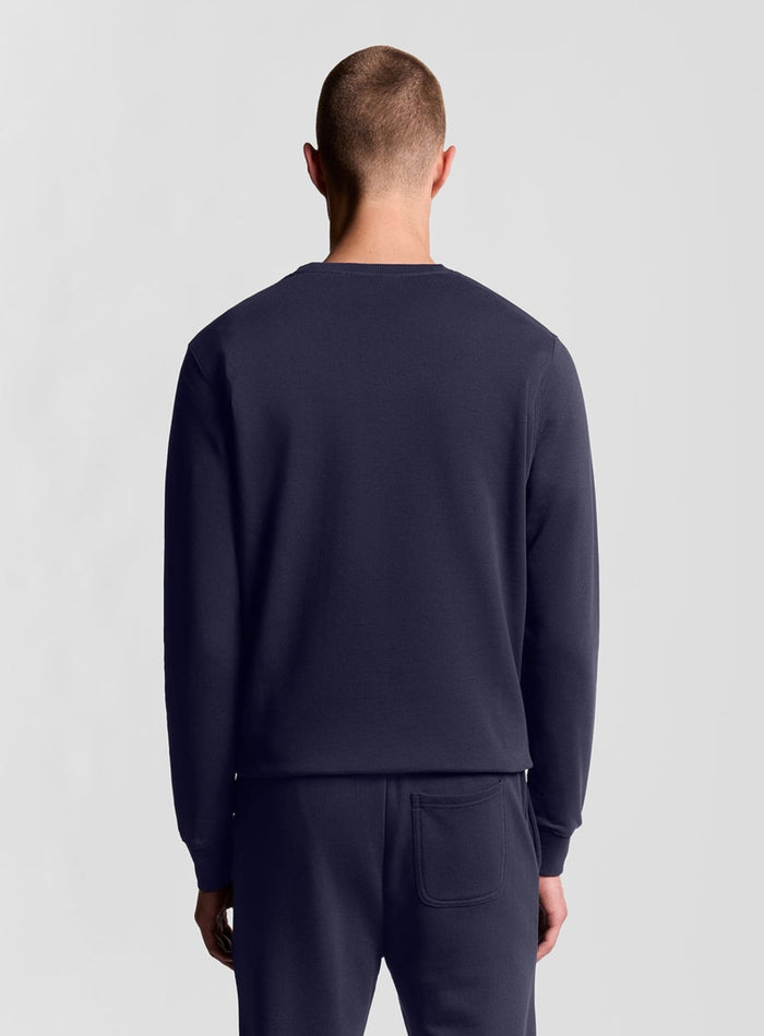 LYLE & SCOTT Crew Neck Sweatshirt Navy - MAISONDEFASHION.COM