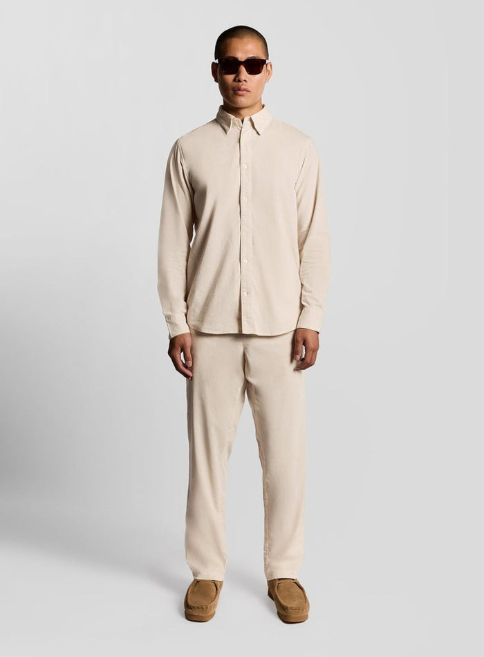LYLE & SCOTT Fine Rib Corduroy Shirt Putty - MAISONDEFASHION.COM