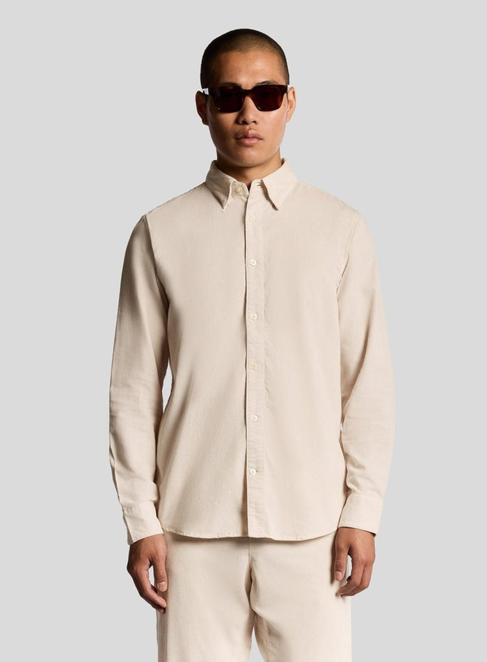 LYLE & SCOTT Fine Rib Corduroy Shirt Putty - MAISONDEFASHION.COM
