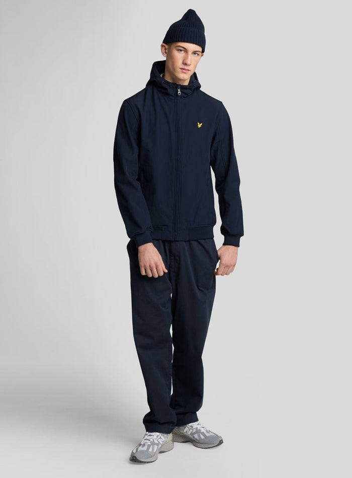 LYLE & SCOTT Fleece Back Softshell Dark Navy - MAISONDEFASHION.COM