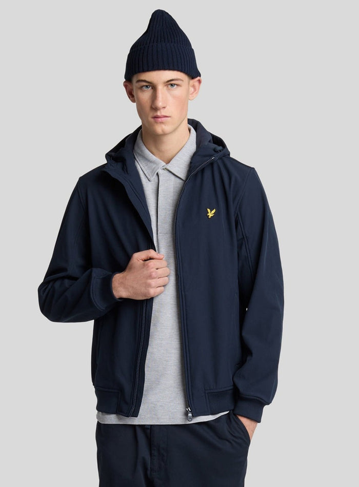 LYLE & SCOTT Fleece Back Softshell Dark Navy - MAISONDEFASHION.COM