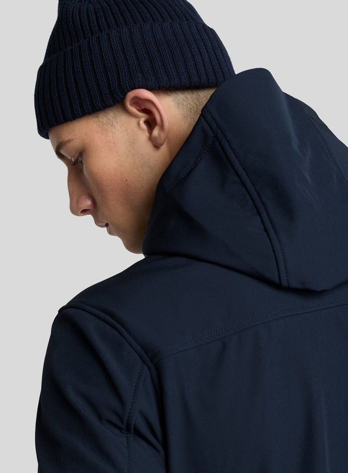 LYLE & SCOTT Fleece Back Softshell Dark Navy - MAISONDEFASHION.COM