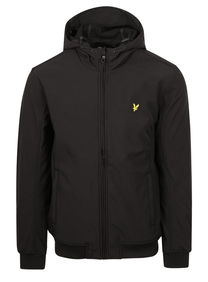 LYLE & SCOTT Fleece Back Softshell Jet Black - MAISONDEFASHION.COM