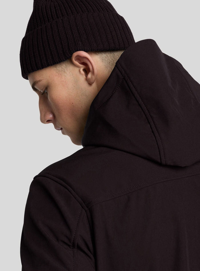 LYLE & SCOTT Fleece Back Softshell Jet Black - MAISONDEFASHION.COM