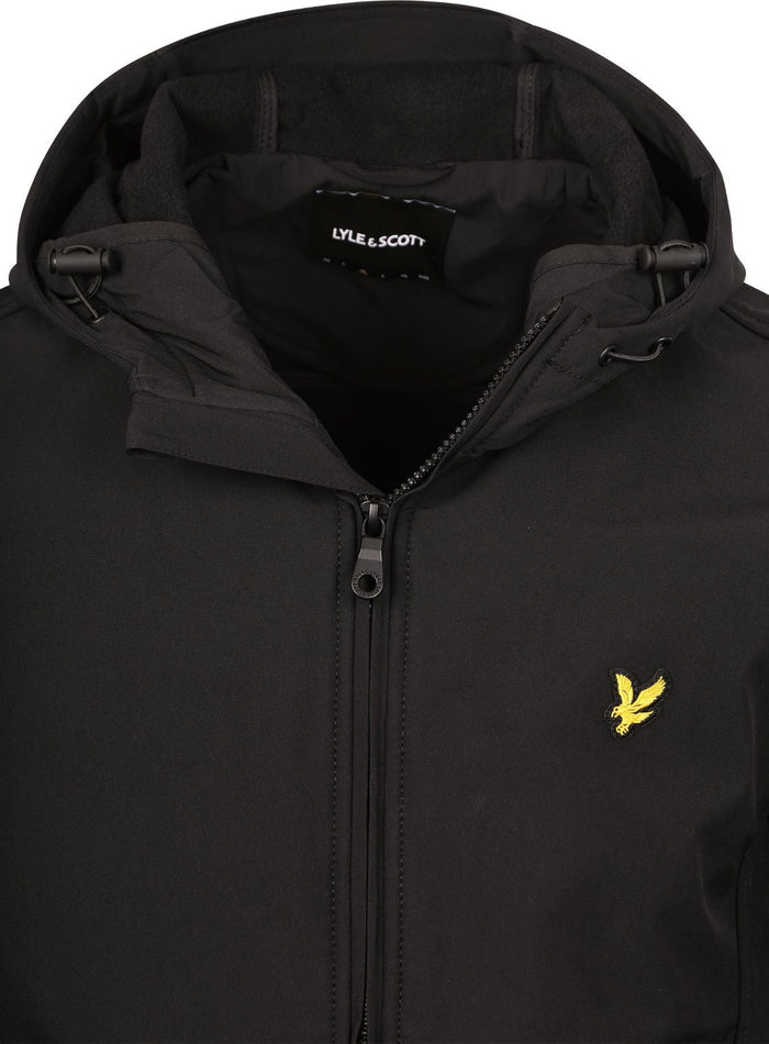 LYLE & SCOTT Fleece Back Softshell Jet Black - MAISONDEFASHION.COM