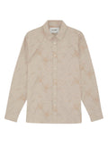 LYLE & SCOTT Floral Printed Shirt Lead Beige - MAISONDEFASHION.COM