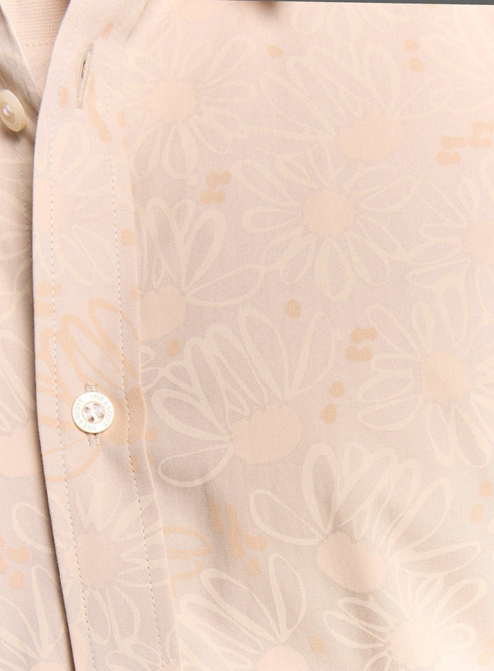LYLE & SCOTT Floral Printed Shirt Lead Beige - MAISONDEFASHION.COM