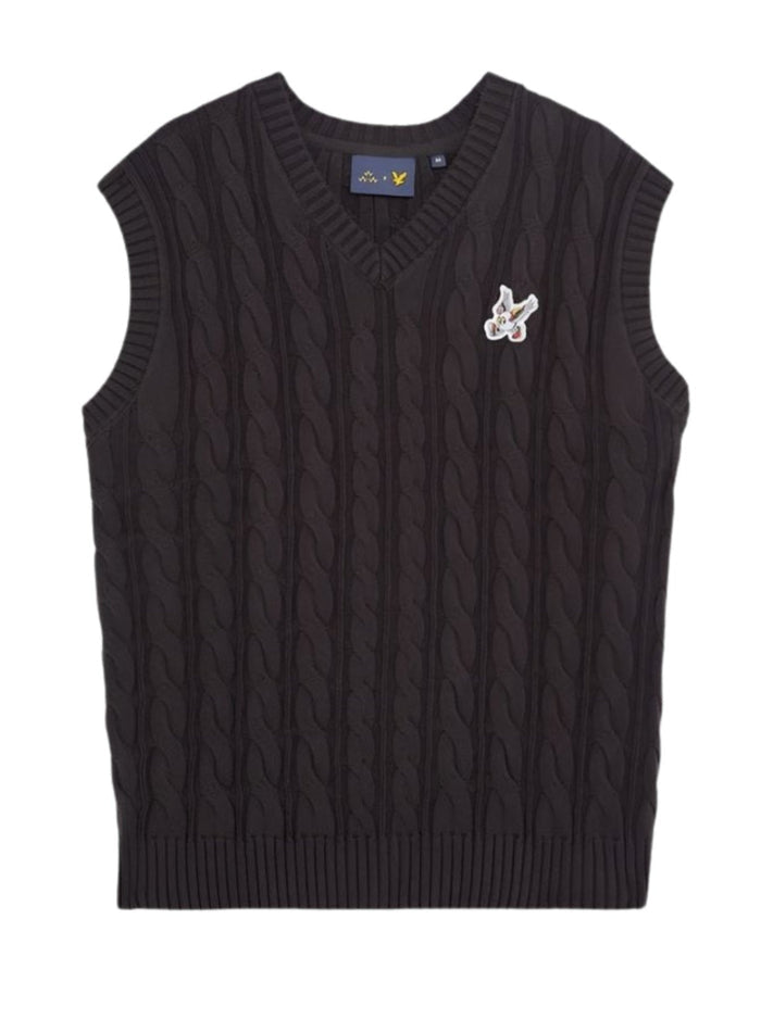 LYLE & SCOTT Friends of Feathers Cable Knitted Tank Top Phantom - MAISONDEFASHION.COM