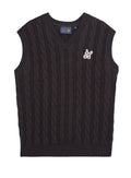 LYLE & SCOTT Friends of Feathers Cable Knitted Tank Top Phantom - MAISONDEFASHION.COM