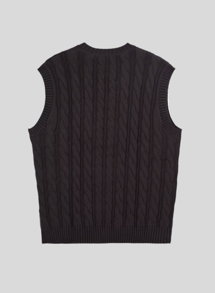 LYLE & SCOTT Friends of Feathers Cable Knitted Tank Top Phantom - MAISONDEFASHION.COM