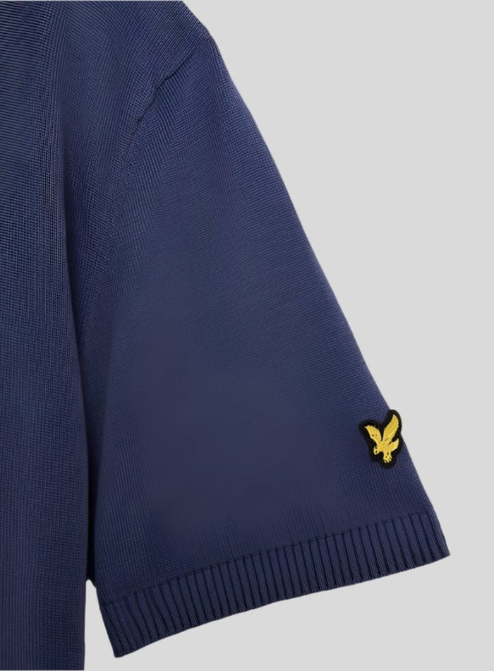 LYLE & SCOTT Golf Together Zipped Polo Shirt Crown Blue - MAISONDEFASHION.COM
