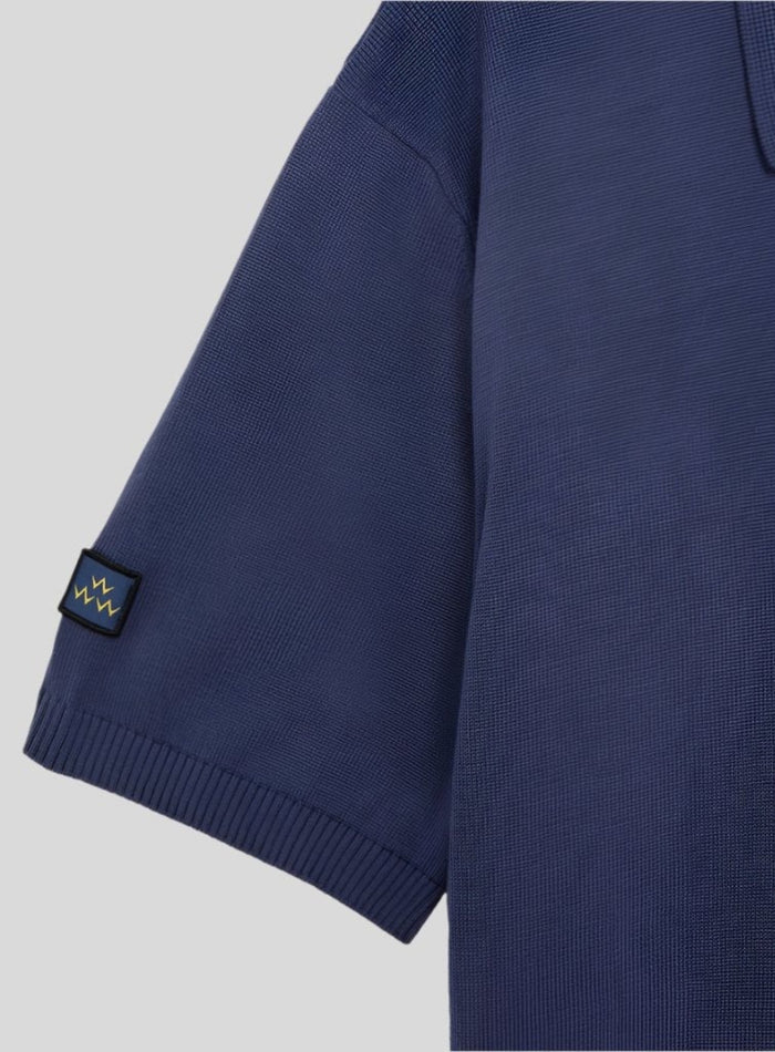 LYLE & SCOTT Golf Together Zipped Polo Shirt Crown Blue - MAISONDEFASHION.COM