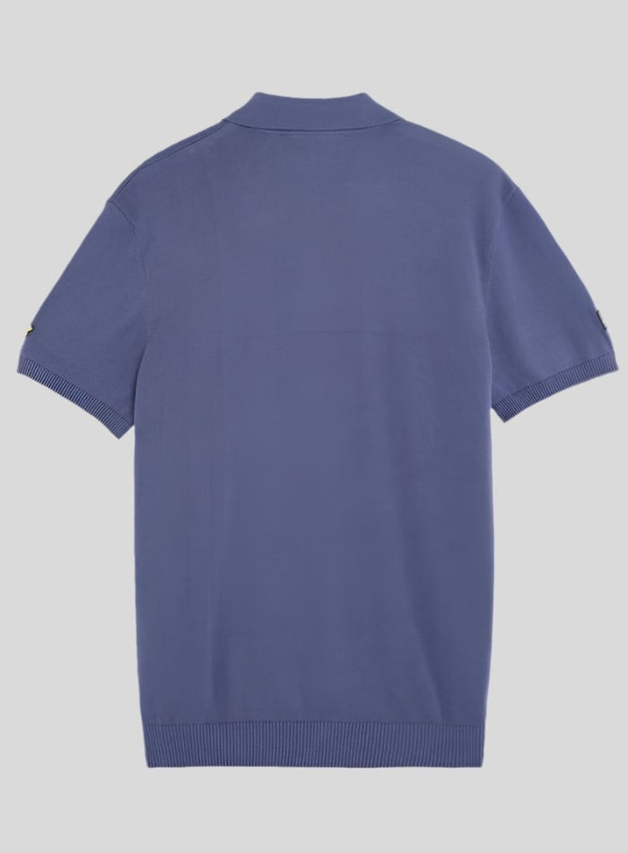 LYLE & SCOTT Golf Together Zipped Polo Shirt Crown Blue - MAISONDEFASHION.COM