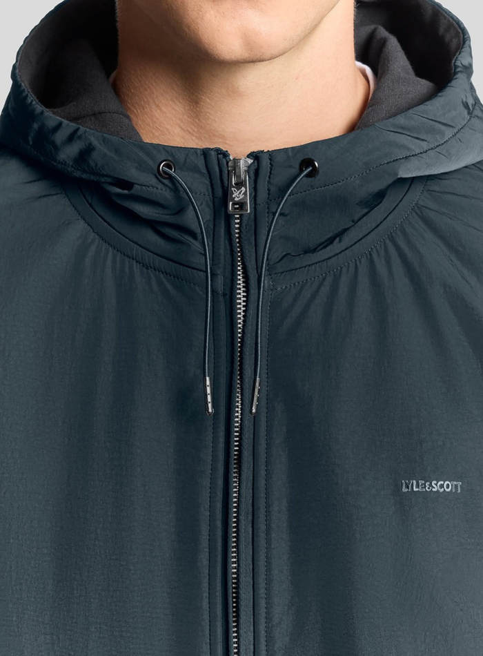 LYLE & SCOTT Half Raglan Sleeve Panneled Hoodie Dark Navy - MAISONDEFASHION.COM