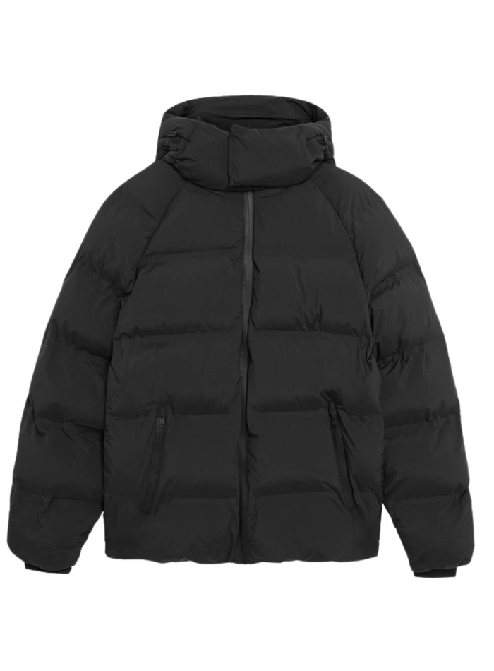 LYLE & SCOTT Heavyweight Hooded Puffer Jacket Jet Black - MAISONDEFASHION.COM