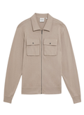 LYLE & SCOTT Heavyweight Jersey Overshirt Cobblestone - MAISONDEFASHION.COM