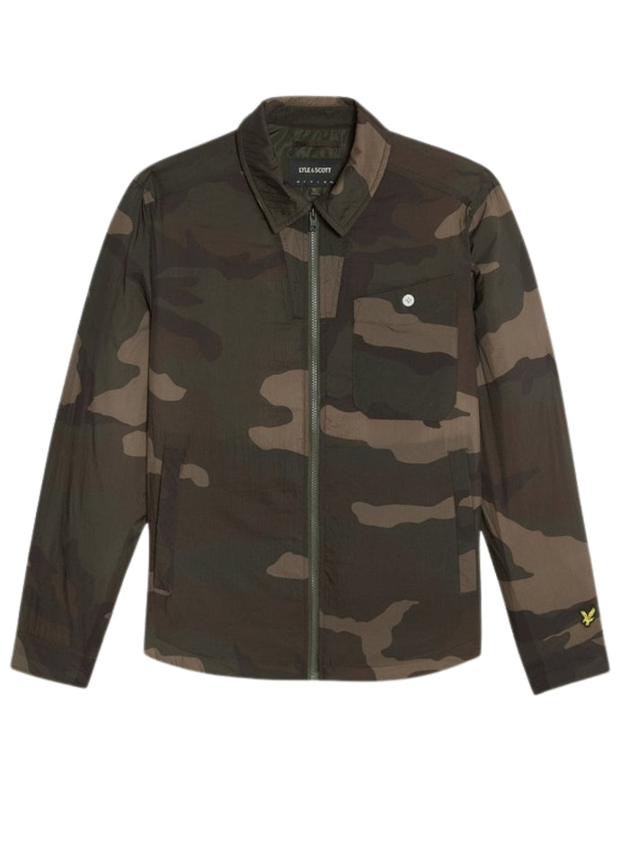 LYLE & SCOTT Insulated Camoflage Overshirt Grey Taupe - MAISONDEFASHION.COM