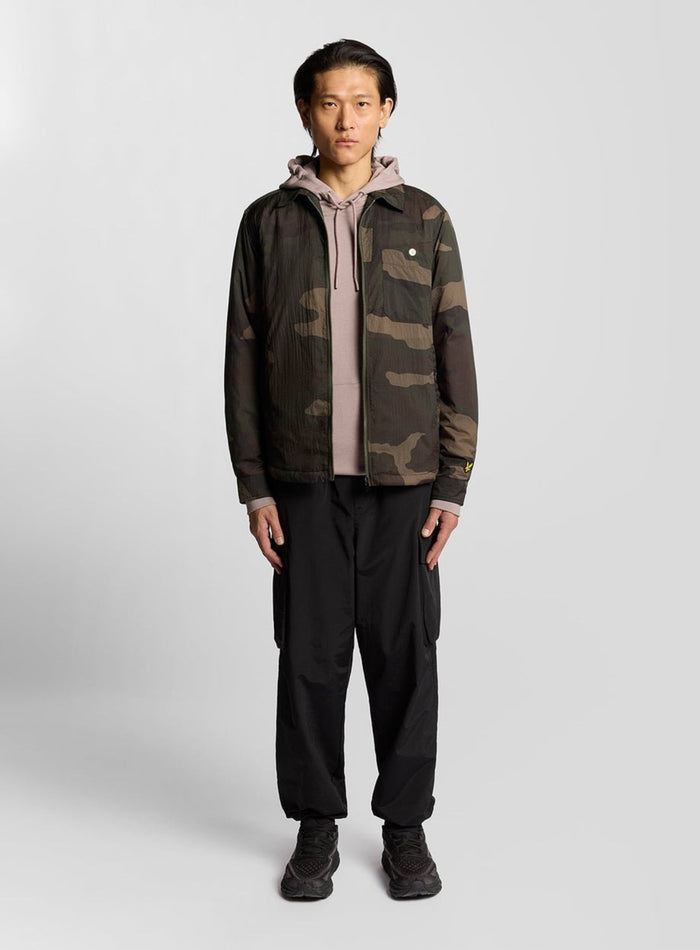 LYLE & SCOTT Insulated Camoflage Overshirt Grey Taupe - MAISONDEFASHION.COM